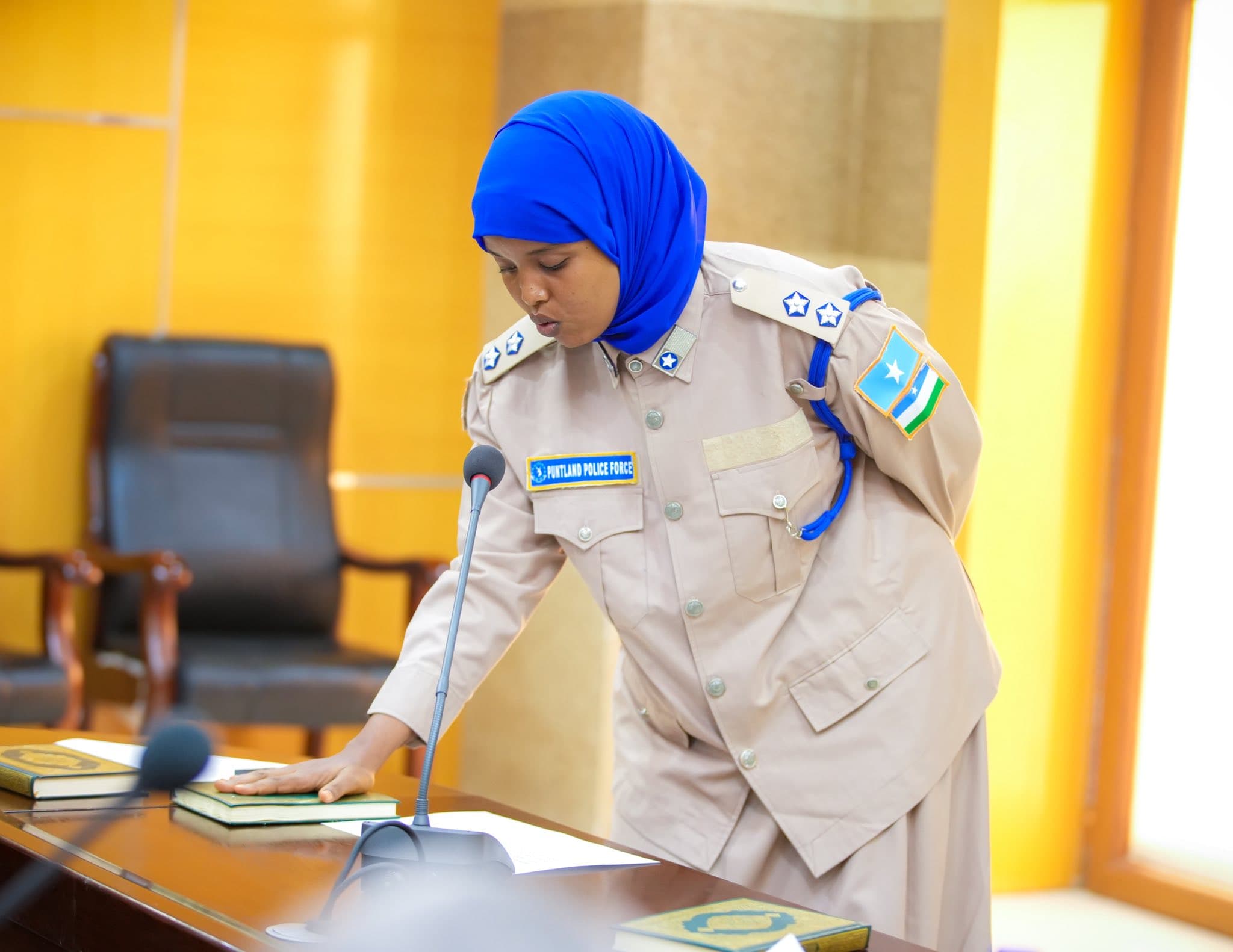 ثمانية مسؤولين بالقضاء العسكري يؤدون اليمين في ولاية بونتلاند