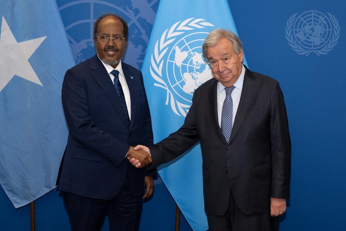 مباحثات بين الرئيس الصومالي وغوتيريش حول أمن البلاد ودعم «أوصوم»