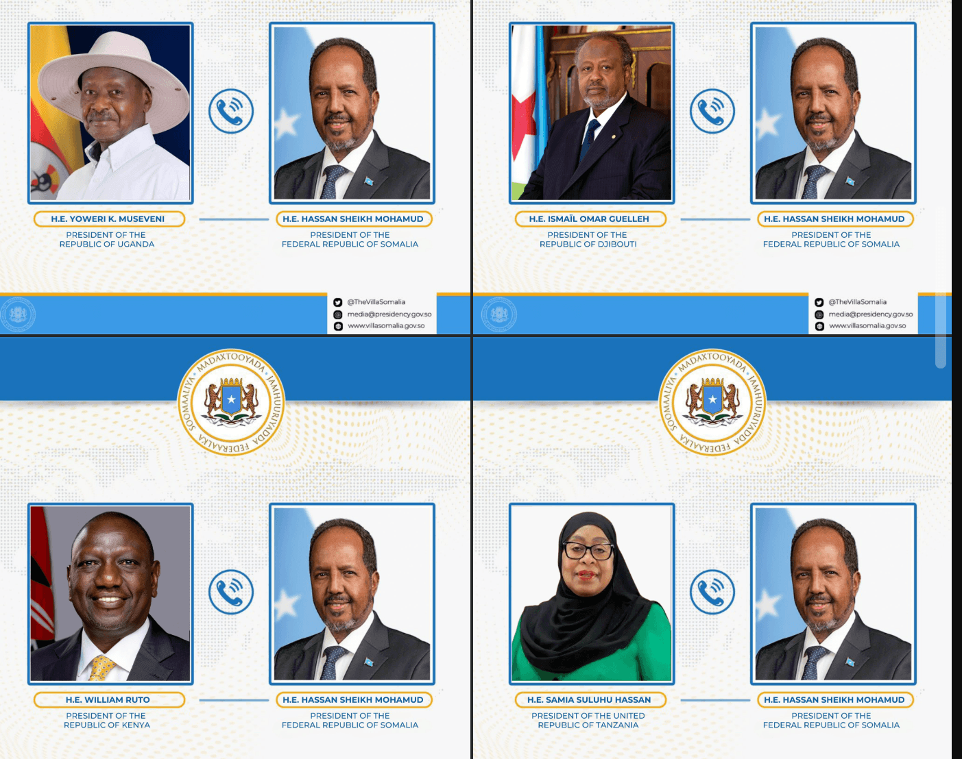 الرئيس الصومالي يجري مشاورات إقليمية عاجلة بشأن اعتراف إسرائيل بصوماليلاند