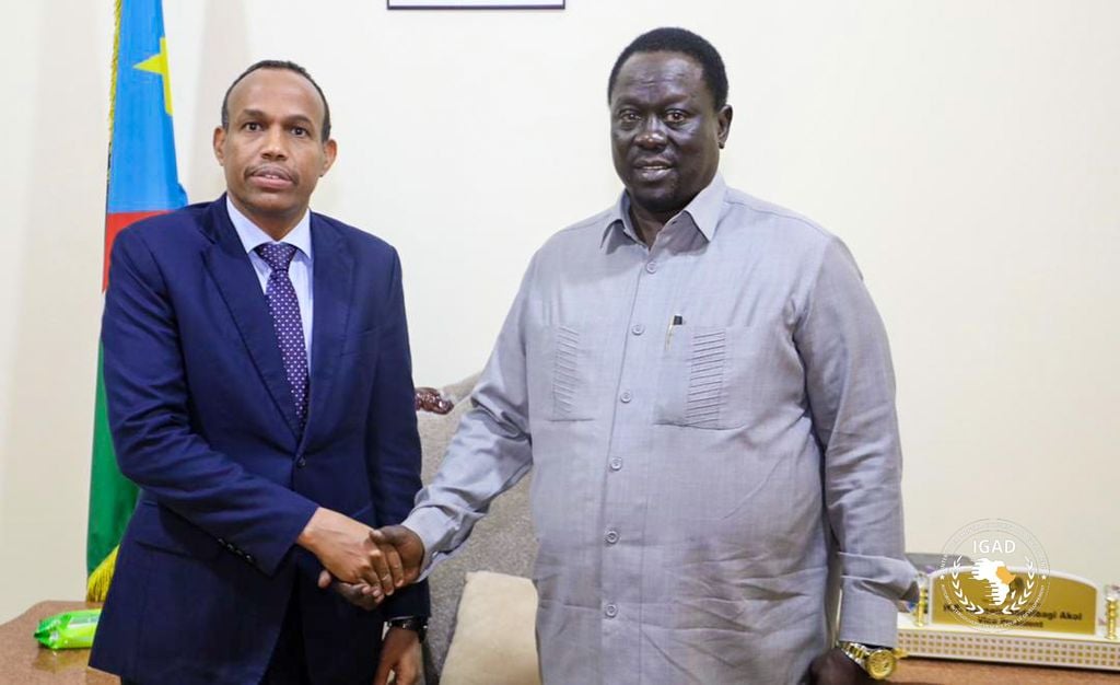 مبعوث «إيغاد» يبحث مع نائب رئيس جنوب السودان تنفيذ اتفاق السلام والانتخابات
